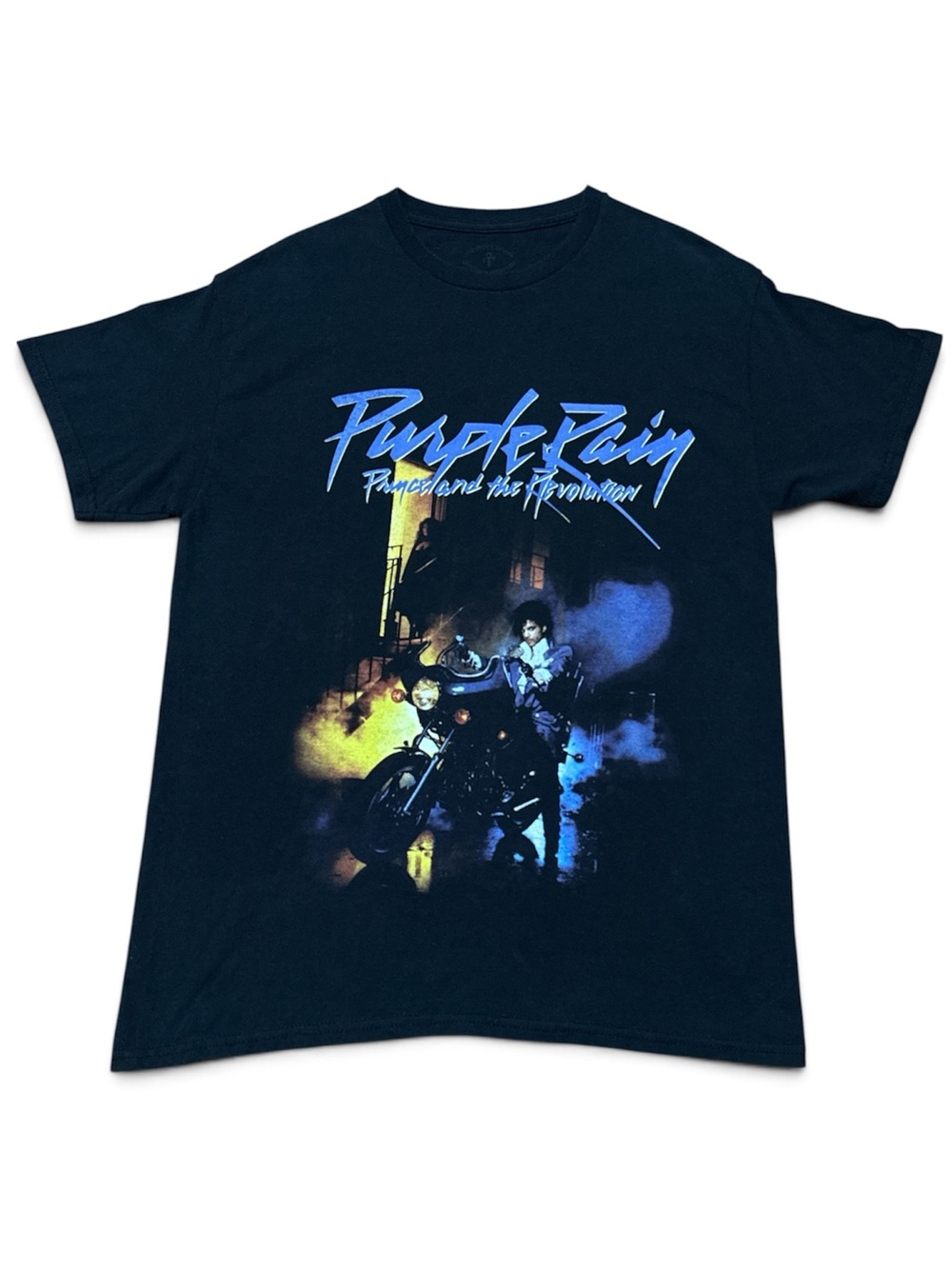 Prince Black 'Purple Rain' Graphic Tee with - Men